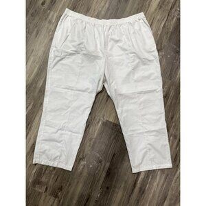 VLife Women's 5XL Scrub Pants White Uniform Work Medical Field Plus Size Women